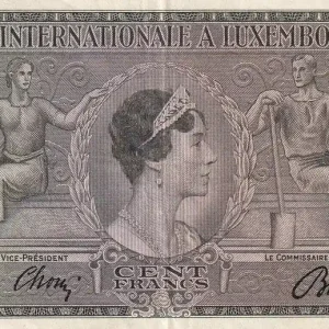 Billet Luxembourg 100 Francs - Grande Duchesse Charlotte - 1956 - Lettre K - P.13 Expédié Aujourd’hui