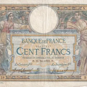 Billet France 100 Francs - Luc Olivier Merson - 11-10-1910 - Série N.1218 - F.23.02 Offre Exclusive