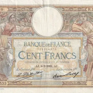 Achat Immédiat Billet France 100 Francs - Luc Olivier Merson - 08-01-1931 - Série R.28533 - F.24.10