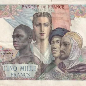 Billet France 5000 Francs - Empire Français - 23-08-1945 - Série V.947 - F.47.40 Top Qualité