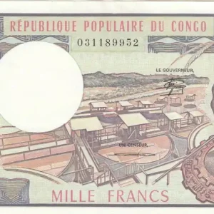 Expédition Rapide Billet Congo (République du) 1000 Francs - Makoko 1er - Pointe Noire - 1984 - Série M.13