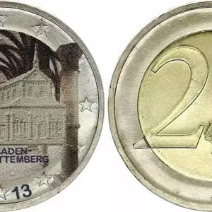 Nouveauté Allemagne 2 Euros - Bade-Wurtemberg - Colorisée - Ateliers variés - 2013