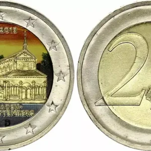Offre Limitée Allemagne 2 Euros - Bade-Wurtemberg - Colorisée - 2013 F Stuttgart
