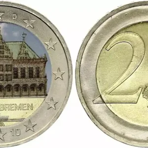 Allemagne 2 Euros - Brême - Colorisée - 2013 J Hambourg Meilleure Qualité