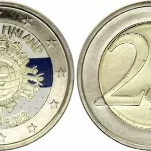 Finlande 2 Euros - 10 ans de l'Euro - Colorisée - 2012 Expédition Rapide