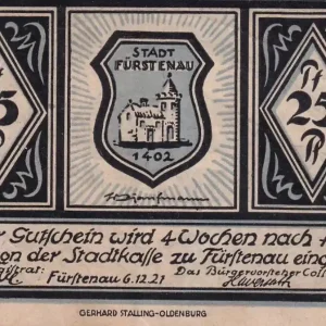 Billet Allemagne 25 Pfennig - Furstenau - Notgeld - 1921 Prix Bas