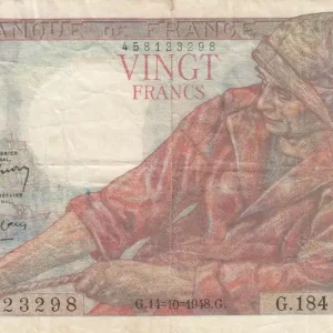 Offre Exclusive Billet France 20 Francs - Pêcheur - 14-10-1948 - Série G.184 - F.13.13