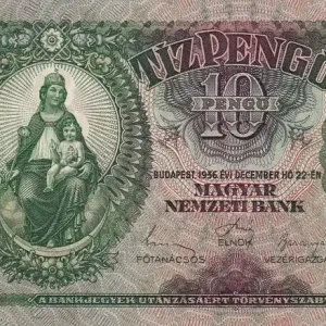 Prix Réduit Billet Hongrie 10 Pengo - Patrona Hungariae - Statue équestre de Saint-Stéphane - 1936 - * - P.113