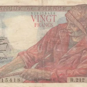 Billet France 20 Francs - Pêcheur - 10-03-1949 - Série R.212 - F.13.14 Nouvelle Collection