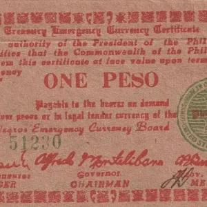 Billet Philippines 1 Peso - Province du Negros - 1944 - P.S672 Prix Cassé