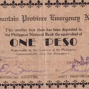 Prix Choc Billet Philippines 1 Peso - Mountain - 1942 - P.S601