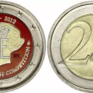 Belgique 2 Euros - Concours Reine Elisabeth - Colorisée - 2012 Prix Choc