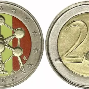 Belgique 2 Euros - Atomium - Colorisée - 2006 Top Qualité