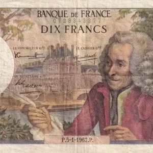 Achetez Aujourd’hui Billet France 10 Francs - Voltaire - 05-01-1967 - Série J.292 - F.62.24