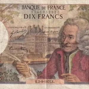 Authentique Billet France 10 Francs - Voltaire - 02-09-1971 - Série J.699 - F.62.51