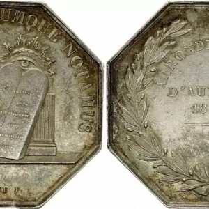 France Chambre des Notaires Auxerre - 1838 - Argent Original