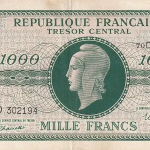 Livraison Express Billet France 1000 Francs Marianne - 1945 - Lettre D - VF.13.01