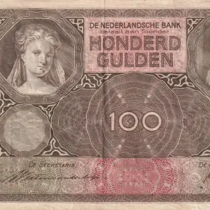 Billet Pays-Bas 100 Gulden - Portraits de femme - 26-11-1940 - Série DA - P.51a Remise