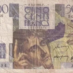 Paiement Sécurisé Billet France 500 Francs - Chateaubriand - 07- 02-1946 - Série Z.66 - F.34.04