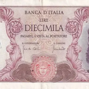 Billet Italie 10000 Lire - Michelangelo - 08-06-1970 - Série B - P.97e Prix Cassé