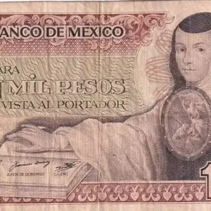 Billet Mexique 1000 Pesos - Juana De Asbaje - 1985 - Série XY - P.85 Livraison Mondiale