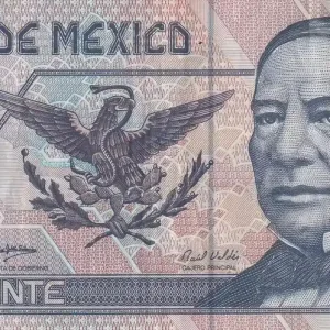 Commander Vite Billet Mexique 20 Pesos - Benito Juarez - 2005 - Série X - P.116e