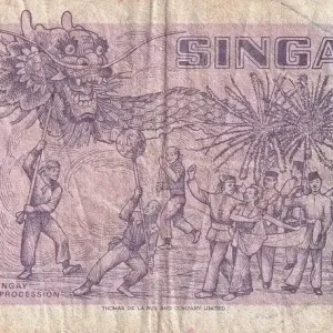 Billet Singapour 2 Dollars - Tongkank - Procession de Chingay - ND (1997)- P.37 Livraison Express