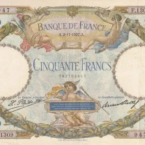 Solde Billet France 50 Francs - Luc Olivier Merson - 02-11-1927 - Série F.1309 - F.15.01