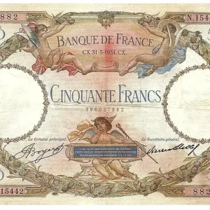 Édition Limitée Billet France 50 Francs - Luc Olivier Merson - 31-05-1934 - Série N.15442 - F.16.05