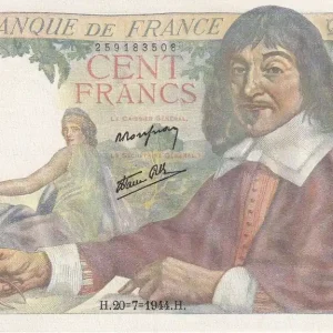 Billet France 100 Francs - Descartes - 20-07-1944 - Série R.104 - F.27.06 Meilleure Vente