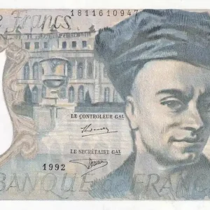 Certifié Billet France 50 Francs - Quentin de la Tour - Fauté - 1992 - Série M.73 - F.67.18