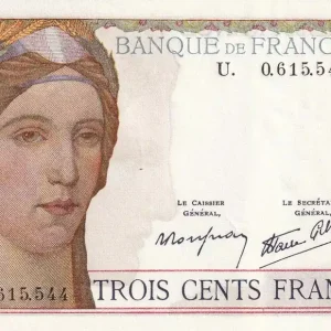 Solde Billet France 300 Francs - Cérès et Mercure - 1939 - Lettre U - F.29.03
