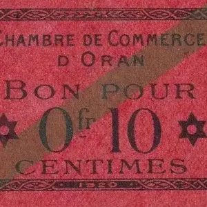 Billet Algérie 10 Centimes - Chambre de commerce d'Oran - 1920 - P.141.57 Livraison Express