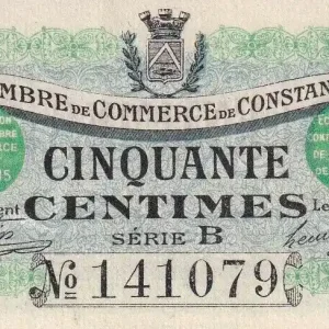 Billet Algérie 50 Centimes - Chambre de commerce de Constantine - 1915 - Série B - P.140.3 Soldes