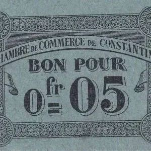 Vente Flash Billet Algérie 5 Centimes - Chambre de commerce de Constantine - 1915 - P.140.46