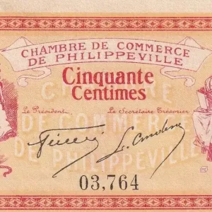 Top Vente Billet Algérie 50 Centimes - Chambre de commerce de Philippeville - 1914 - P.142.1