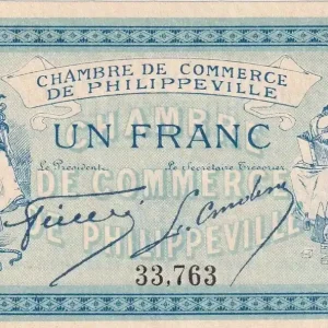 Vente Flash Billet Algérie 1 Franc - Chambre de commerce de Philippeville - 1914 - P.142.4
