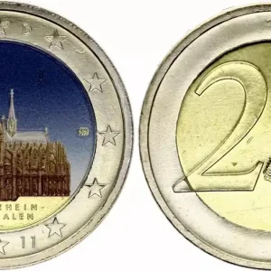Allemagne 2 Euros - Cathédrale de Cologne - Colorisée - A Berlin - 2011 Livraison Gratuite