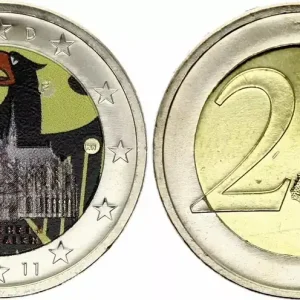 Allemagne 2 Euros - Cathédrale de Cologne - Colorisée - F Stuttgart - 2011 Meilleure Vente