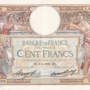 Populaire Billet France 100 Francs - Luc Olivier Merson - 06-04-1933 - Série L.40096 - F.24.12a
