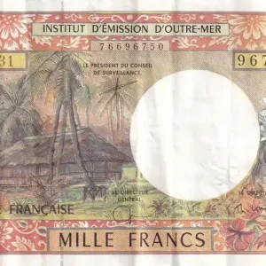 Billet Polynésie Fr. 1000 Francs - Tahitienne - Cerf - ND (2003-2006) - Série R.031 - P.2h Prix Choc