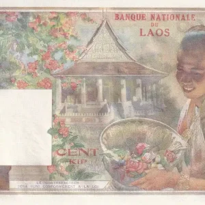 Meilleur Choix Billet Laos 100 Kip - S. Vong - Femme - ND (1957) - Série C.12 - P.6