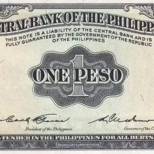Original Billet Philippines 1 Peso - Mabini - Eglise - Série FP - 1949 - P.133
