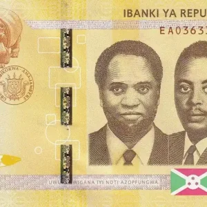 Fait Main Billet Burundi 10000 Francs - Présidents, hippopotame - Carte du Burundi - 2015 - P.54