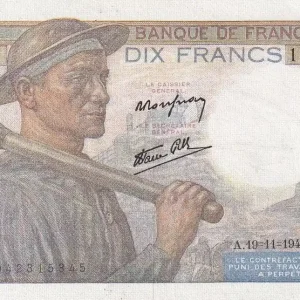 Petit Prix Billet France 10 Francs - Mineur - 19-11-1942 - Série Z.17 - F.08.05