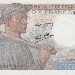 Meilleur Choix Billet France 10 Francs - Mineur - 09-09-1943 - Série P.58 - F.08.09