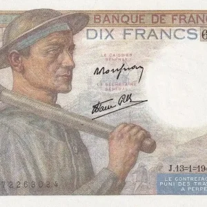 Billet France 10 Francs - Mineur - 13-01-1944 - Série Y.69 - F.08.10 Prix Réduit