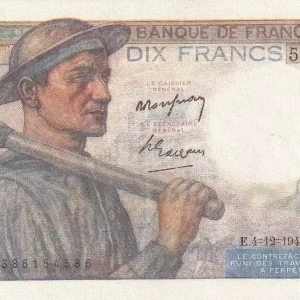 Original Billet France 10 Francs - Mineur - 04-12-1947 - Série M.155 - F.08.19