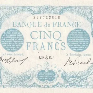Billet France 5 Francs - Bleu - 29-12-1915 - Série Z.9549 Nouveauté