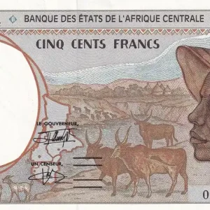 Billet BEAC 500 Francs - Jeune homme, zébus, antilopes - 2000 - Lettre P (Tchad) - P.601Pg Meilleur Choix